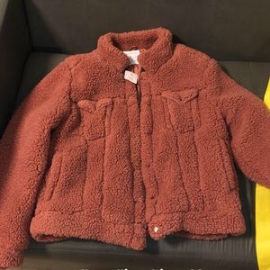 uo sherpa exterior trucker jacket